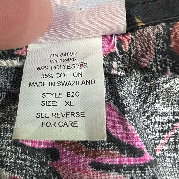 Vintage American Sweetheart 80s Half-Sleeve Neon Leaf Blouse - Picture 3 of 8